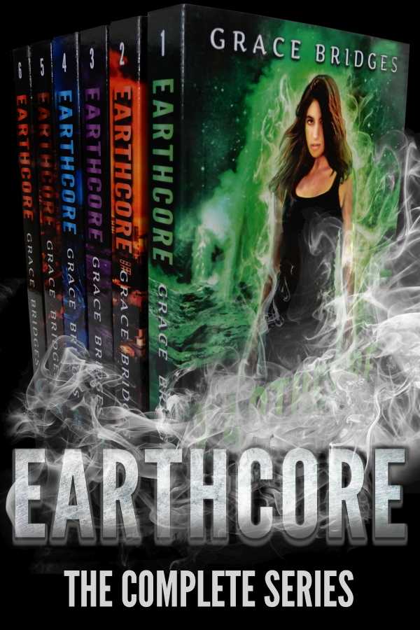 6 books in 3D titled Earthcore: The Complete
            Series